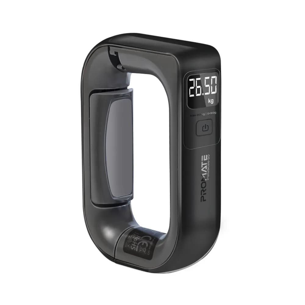 PROMATE Digital Handheld Luggage Scale – Comfort-Grip Design, High Precision, 50kg Max Capacity | Instascale-50 |