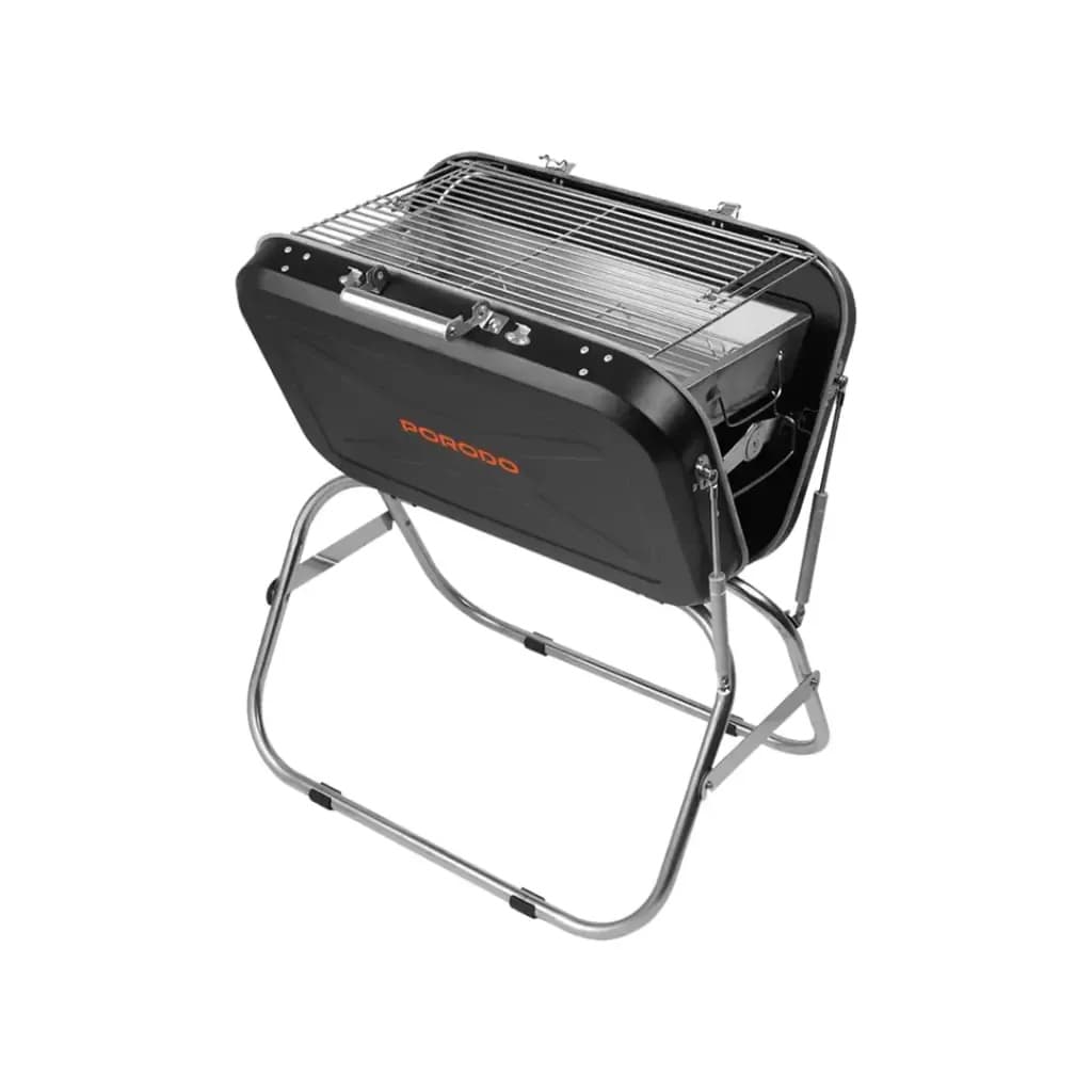 Porodo Lifestyle Portable Folding BBQ Grill – Compact Outdoor Stainless Steel Grilling Station for Travel & Picnic | PD‑LFSTO92‑BK |