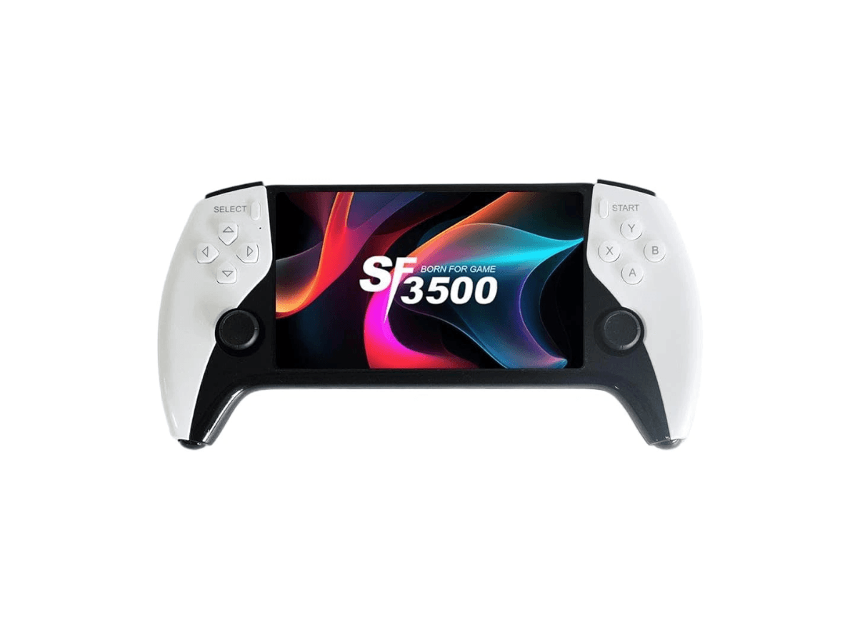 SF3500 Plus Handheld Game Console – 5-Inch IPS Display, Dual-Core 1.2G CPU, 2GB DDR3, FHD Output