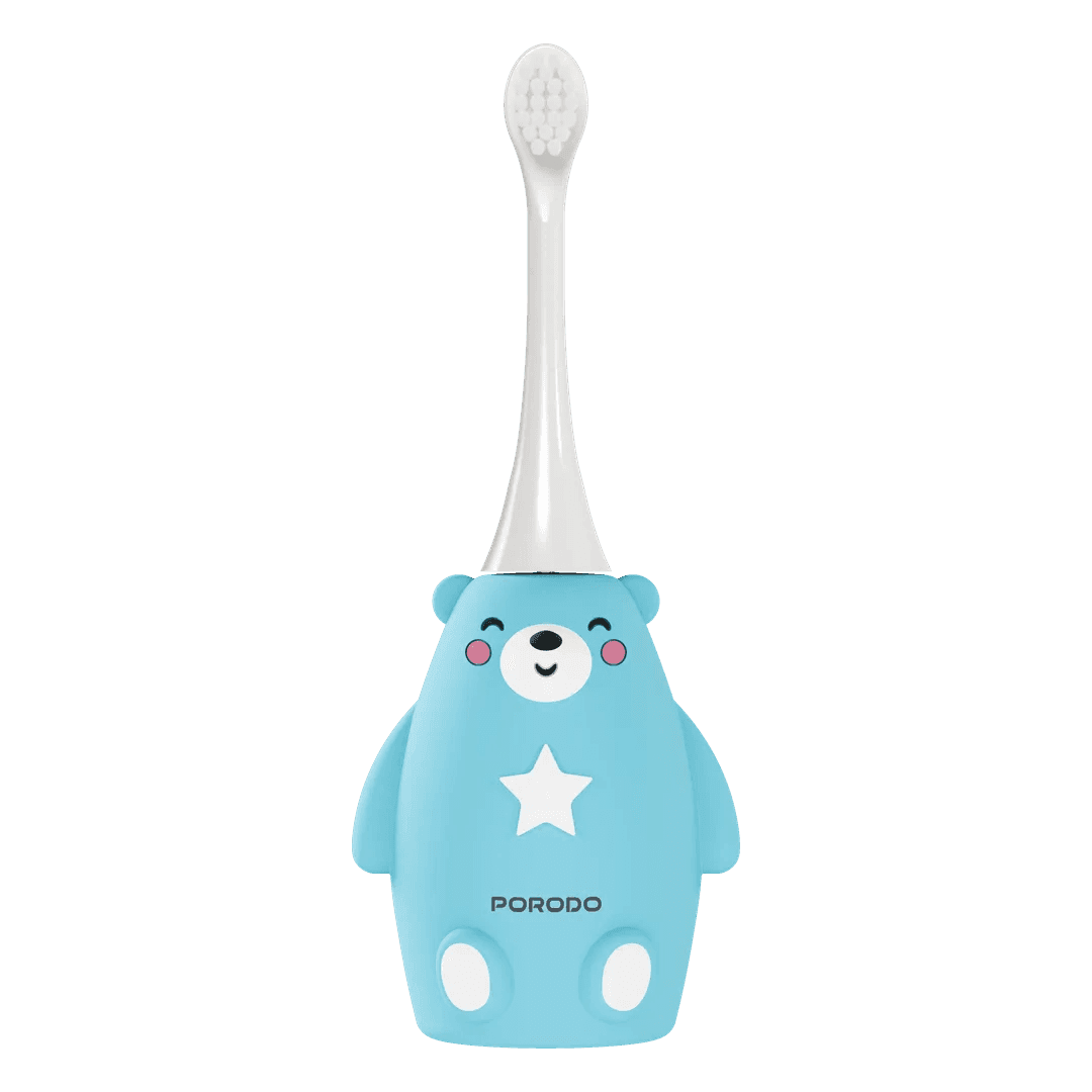 Porodo Totlo Kids' Electric Silicone Toothbrush 450mAh Battery IPX7 Waterproof Sonic Vibration USB Rechargeable - Soft U-Shaped Toothbrush for Gentle Kids' Oral Care | PDLFSTZ2U |