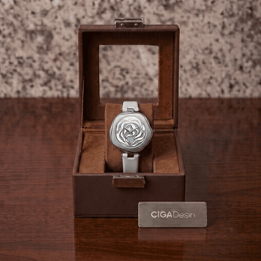 CIGA Design R Series Quartz Watch 32×33mm Stainless Steel Case 3ATM Water Resistance - Minimalist Leather or Milanese Mesh Strap Watch | R012 |